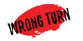 Wrong Turn rubber stamp Royalty Free Stock Photo