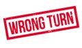 Wrong Turn rubber stamp Royalty Free Stock Photo
