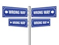 Wrong Way Guidepost