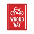 Wrong way road sign. Vector illustration decorative design Royalty Free Stock Photo