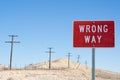 Wrong Way Sign Royalty Free Stock Photo