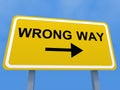 Wrong Way Sign Royalty Free Stock Photo