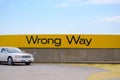 Wrong Way sign Royalty Free Stock Photo