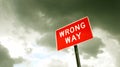 Wrong way sign Royalty Free Stock Photo