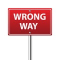 Wrong way traffic sign Royalty Free Stock Photo