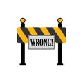 Wrong Word Barrier Road Construction Sign