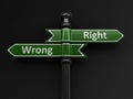 Wrong and wright pointers on signpost