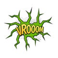 WROOOM. Wording Sound Effect for Comic Speech Royalty Free Stock Photo