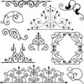 Wrough iron ornaments Royalty Free Stock Photo