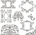 Wrough iron ornaments Royalty Free Stock Photo