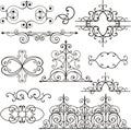 Wrough iron ornaments Royalty Free Stock Photo