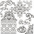 Wrough iron ornaments Royalty Free Stock Photo