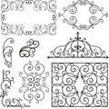 Wrough iron ornaments Royalty Free Stock Photo