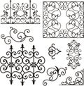 Wrough iron ornaments Royalty Free Stock Photo