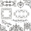 Wrough iron ornaments Royalty Free Stock Photo