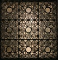 Wrought Greek iron gate grille made of spirals