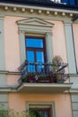 Wrought iron balcony on old building, Munich Royalty Free Stock Photo