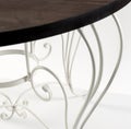 Beautiful curved ornaments of table with wooden to