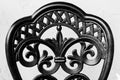 Wrought Iron Chair Back in Black and White