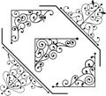 Wrought Iron Corner Ornaments Vector Set