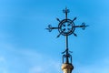 Wrought Iron Cross - Religious symbol Royalty Free Stock Photo