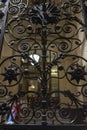 Wrought iron door in a building in Rome, Italy Royalty Free Stock Photo