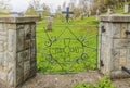 Entrance gate to the World War I cemetery on the GolcÃ³w hill, Poland Royalty Free Stock Photo