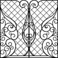 Wrought Iron Gate, Door Royalty Free Stock Photo