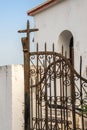 Wrought iron gate of an orthodox church, Greece Royalty Free Stock Photo