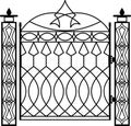 Wrought Iron Gate Pillar Royalty Free Stock Photo