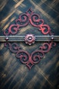 wrought-iron gates, ornamental forging, forged elements close-up