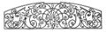 Wrought-Iron Grill Panel is a late German Renaissance design, vintage engraving Royalty Free Stock Photo