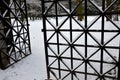 wrought iron heavy gate to the park. blacksmith work