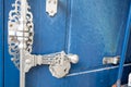 Wrought iron knocker on classic wooden door bordeaux historical building