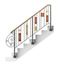 Wrought iron stairs railing