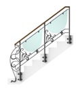 Wrought iron stairs railing