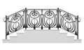 Wrought iron stairs railing