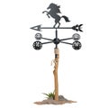 Wrought iron weathervane in form of horse Royalty Free Stock Photo