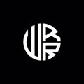 WRR logo WRR icon WRR monogram WRR letter minimalist Circle flat Unique modern abstract logo design Royalty Free Stock Photo