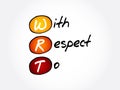 WRT - With Respect To acronym Royalty Free Stock Photo