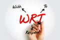 WRT - With Respect To acronym, concept background