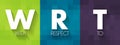 WRT - With Respect To acronym, concept background Royalty Free Stock Photo