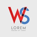 WS logo letters with blue and red gradation