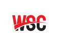 WSC Letter Initial Logo Design Vector Illustration Royalty Free Stock Photo