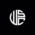 WSC logo WSC icon WSC monogram WSC letter minimalist Circle flat Unique modern abstract logo design Royalty Free Stock Photo