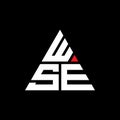 WSE triangle letter logo design with triangle shape. WSE triangle logo design monogram. WSE triangle vector logo template with red Royalty Free Stock Photo