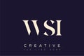 WSI abstract letter logo design Royalty Free Stock Photo