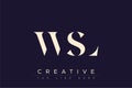 WSL abstract letter logo design Royalty Free Stock Photo