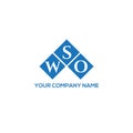 WSO letter logo design on white background. WSO creative initials letter logo concept. WSO letter design Royalty Free Stock Photo