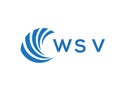 WSV letter logo design on white background. WSV creative circle letter logo